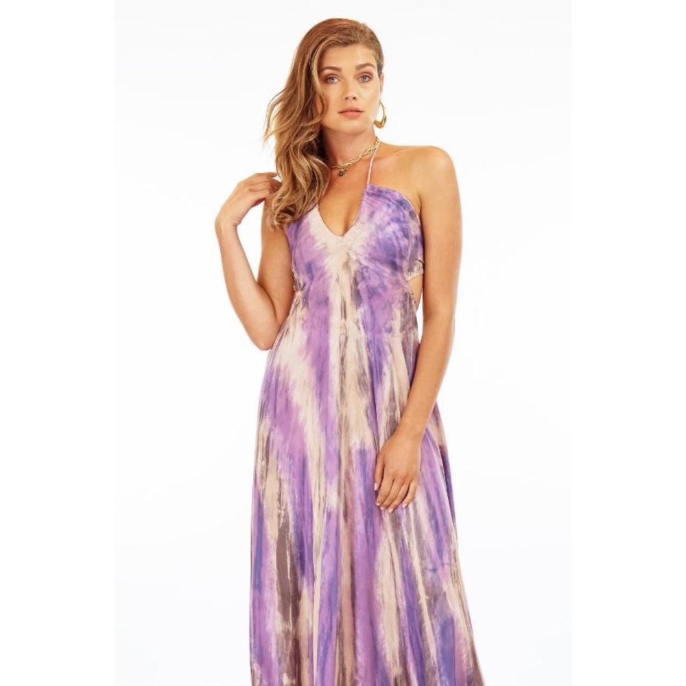 Tiare Hawaii purple tie-dye Maxi dress